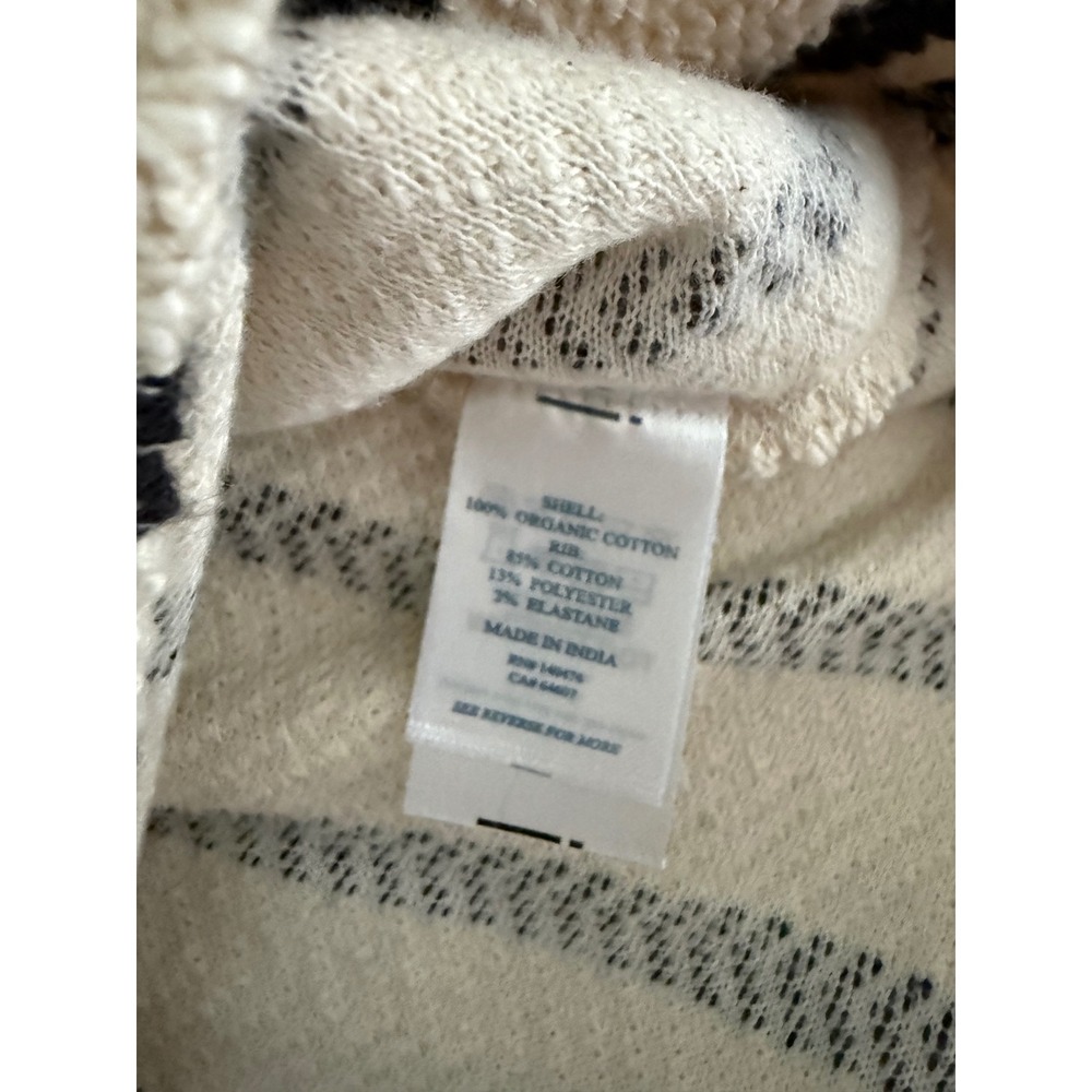 Faherty Dockside V-Neck Sweatshirt - Moon‎ Shadow Stripe NWT - Picture 6 of 7